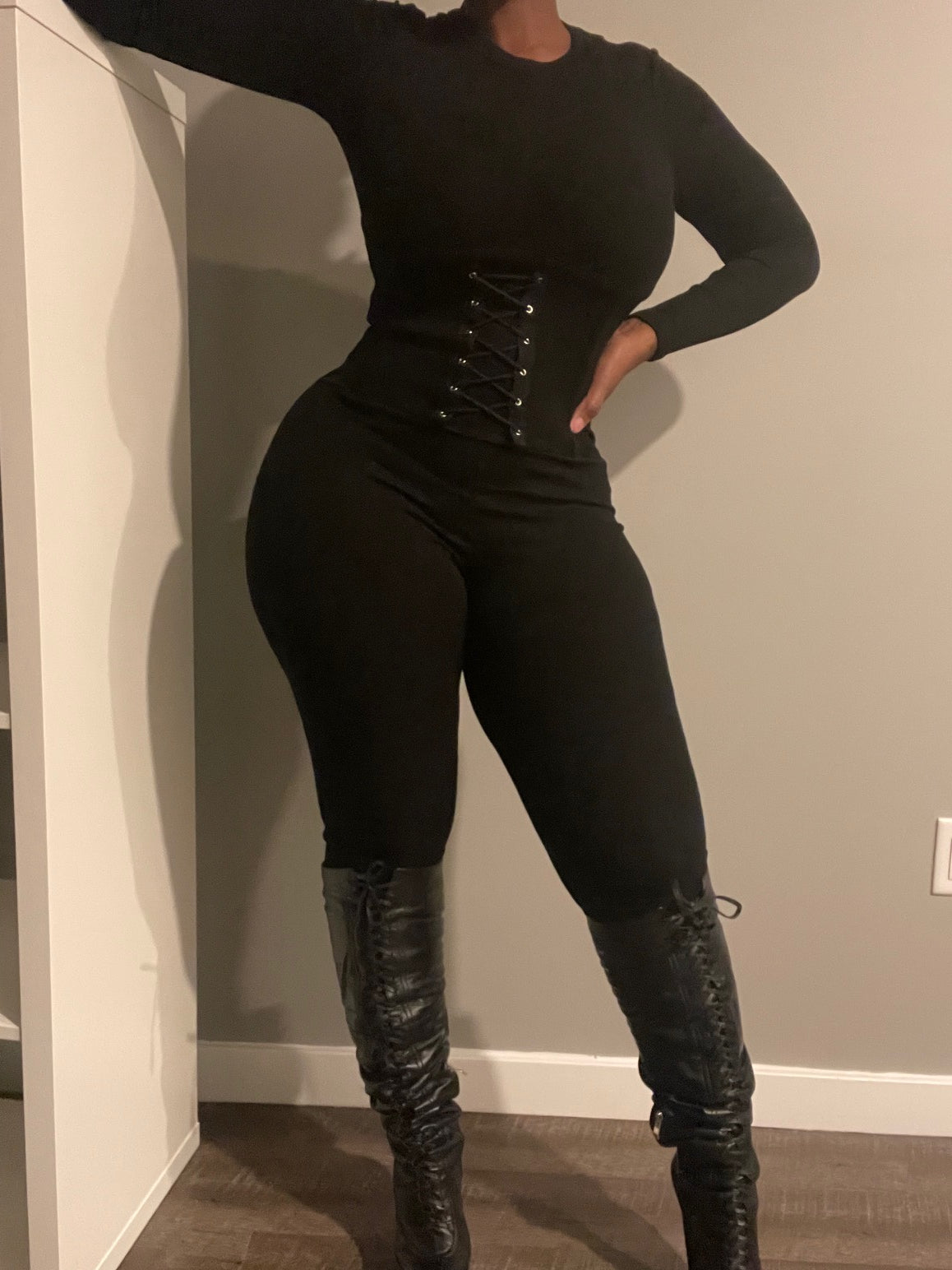 Lace Me Up Jump Suit - NuriLuxe