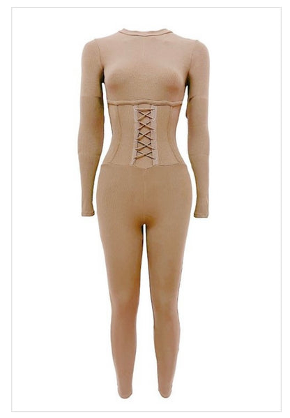 Lace Me Up Jump Suit - NuriLuxe