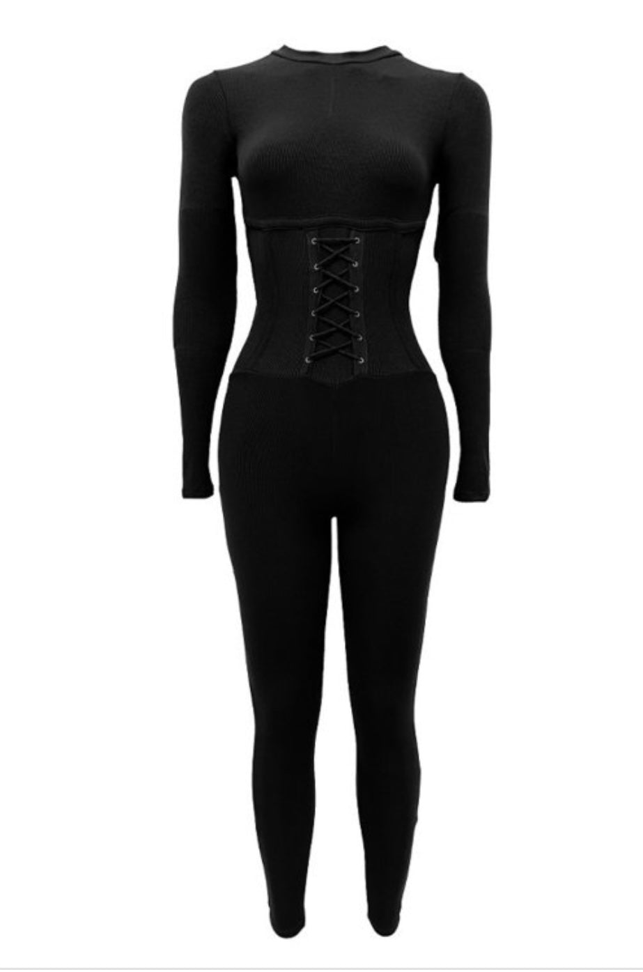 Lace Me Up Jump Suit - NuriLuxe
